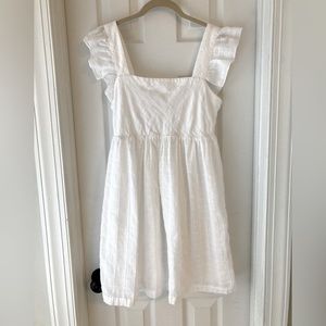 Vineyard Vines Cover-Up or Dress Ruffle Sleeve White Cap S